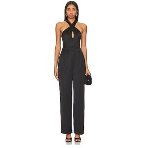 PAIGE Black Halter Jumpsuit